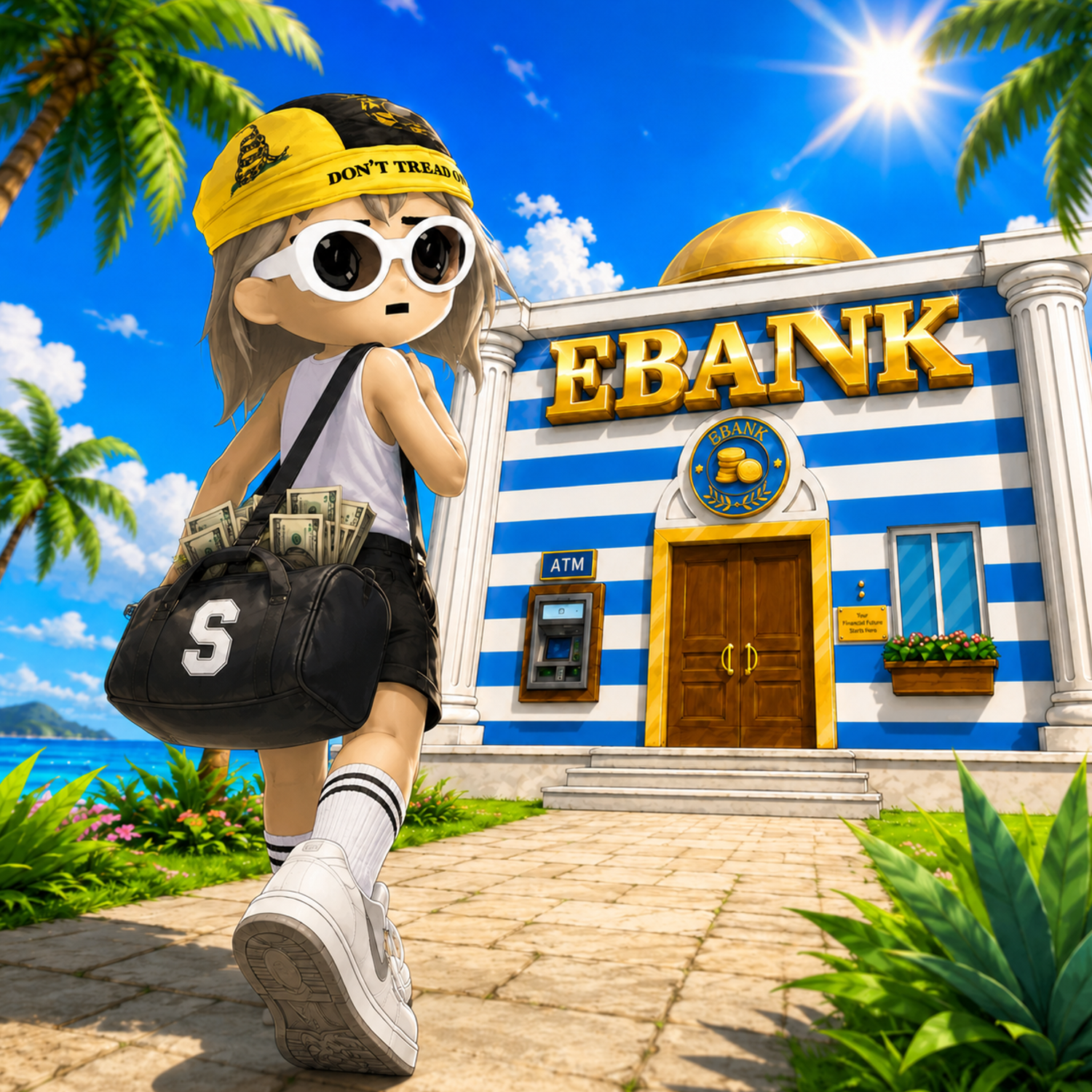 Getting the bag at EBANK